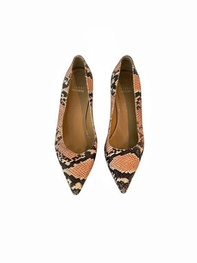 Stuart Weitzman Pointed Toe Snakeskin Heels